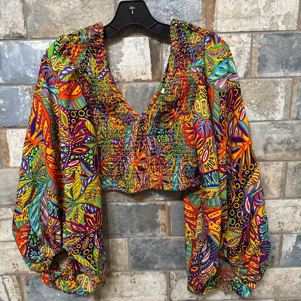 SOLD: Colorful Bohemian Women's Top